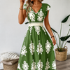 Osyrel - Printed Midi Dress - Green
