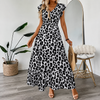 Osyrel - Printed Midi Dress - White Leopard