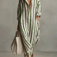 Pepa | Long Shirt Dress - Green