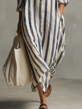 Pepa | Long Shirt Dress - Blue