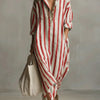 Pepa | Long Shirt Dress - Red