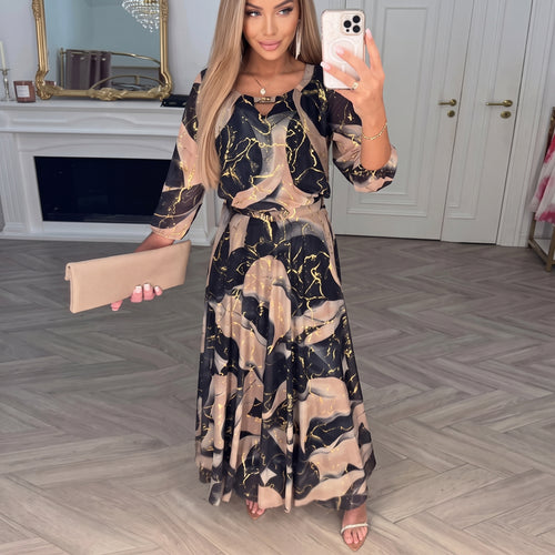 Camille | Printed Chiffon Dress