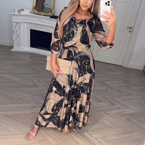 Camille | Printed Chiffon Dress